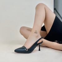 Stiletto Velvet Negro Mate