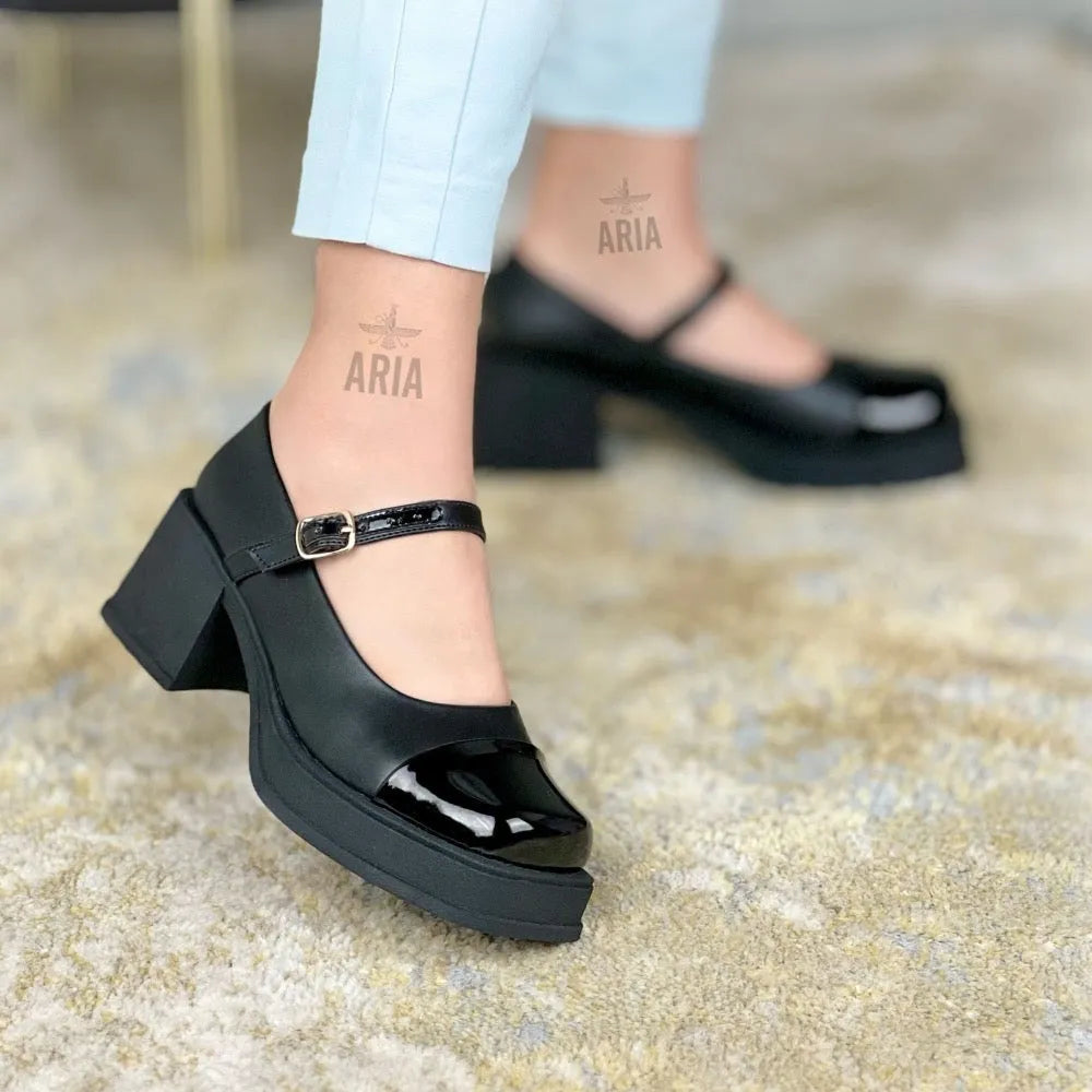 MOCASÍN ROSETTE NEGRO