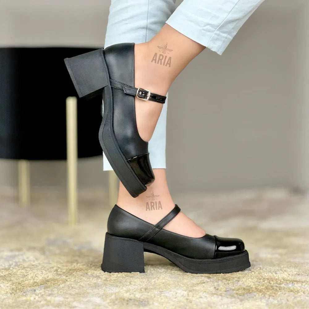 MOCASÍN ROSETTE NEGRO