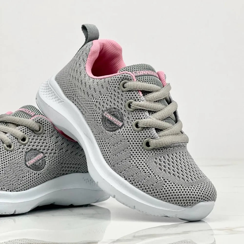 TENIS DANI PLOMO ROSA