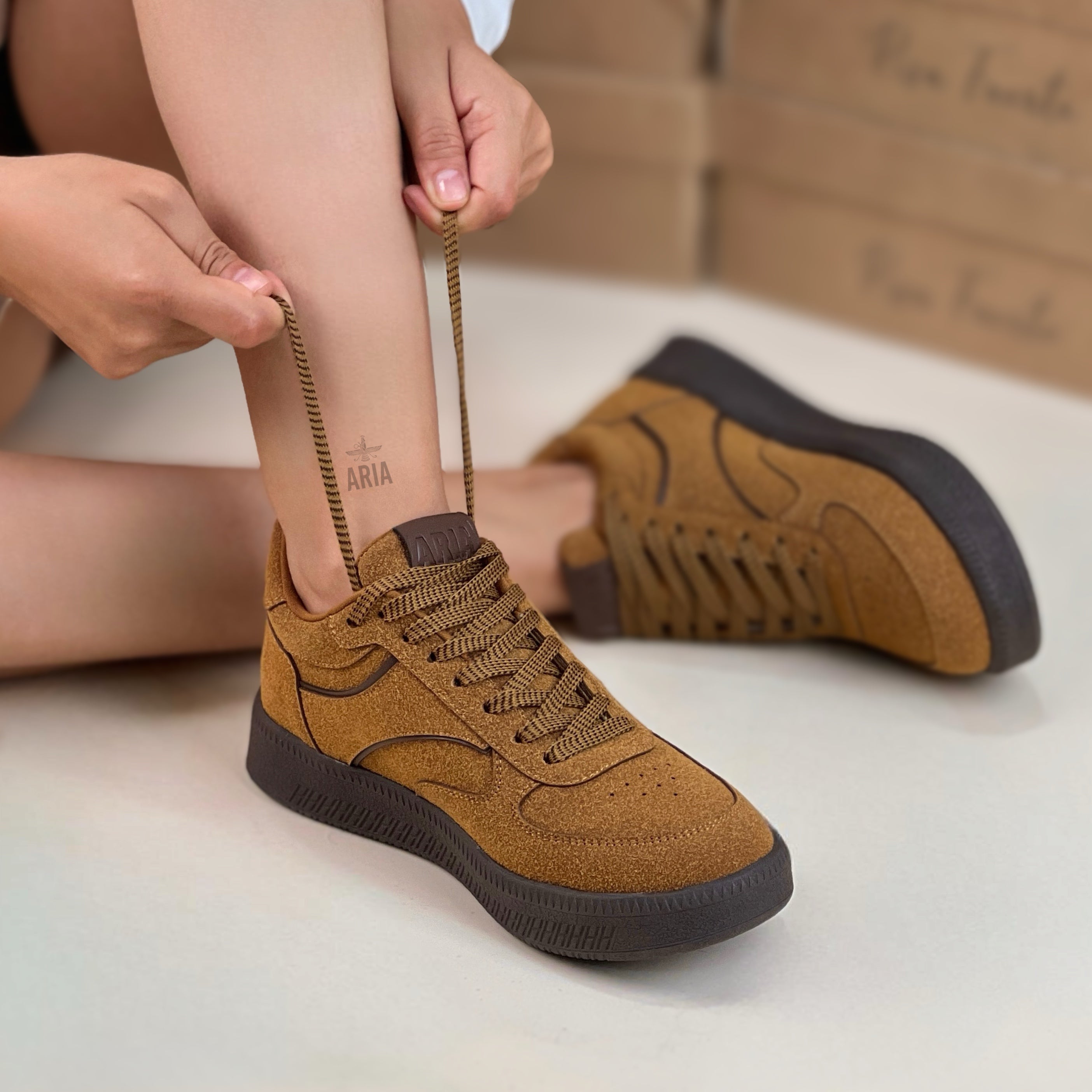 Sneaker Rivers Camel