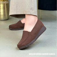 Mocasín Mérida Marron Gamuza
