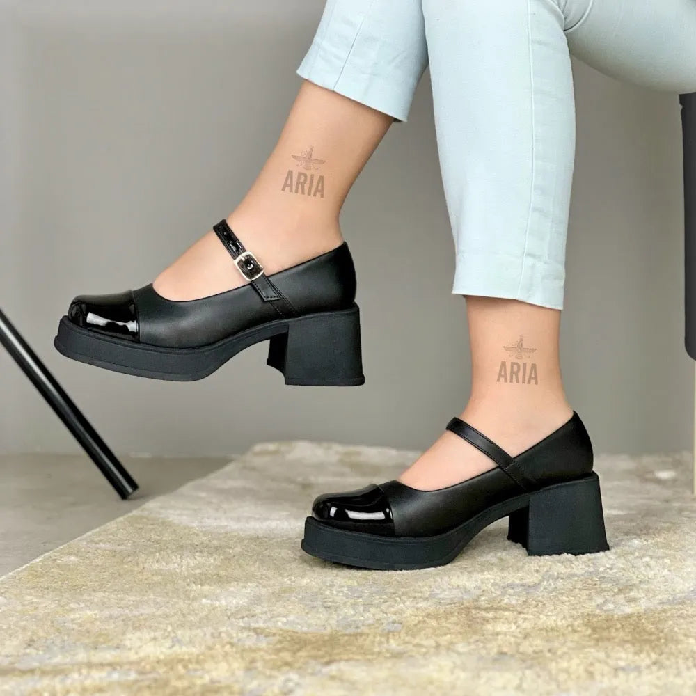 MOCASÍN ROSETTE NEGRO