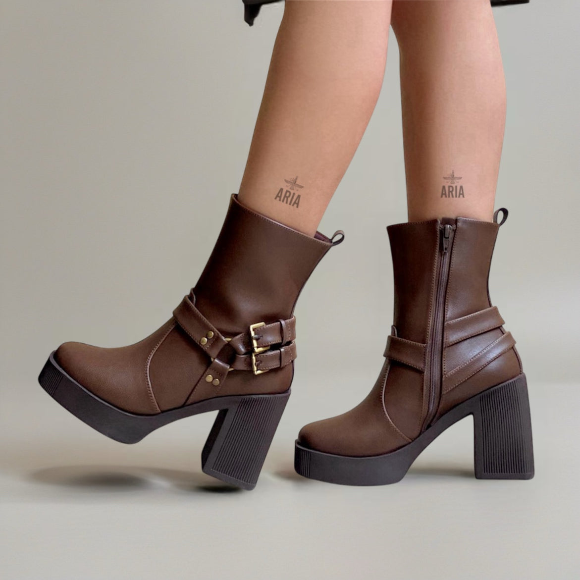 Botín Grecia Marrón