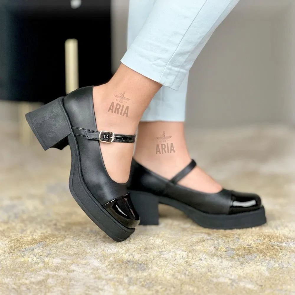 MOCASÍN ROSETTE NEGRO