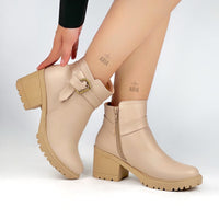 Botín Karla Beige