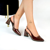 Stiletto Victoria Marrón Charol