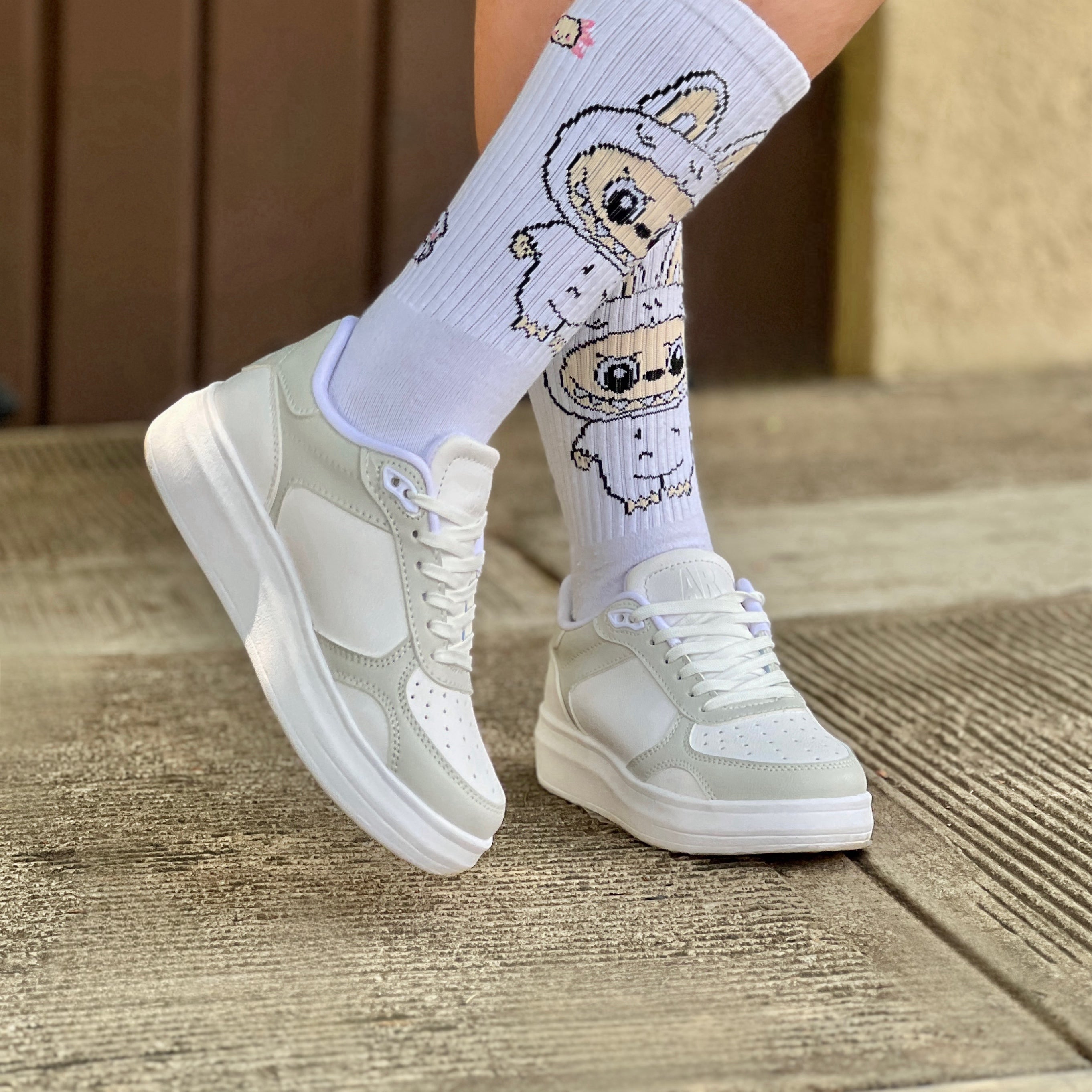 Sneaker Denis Blanco/Plomo