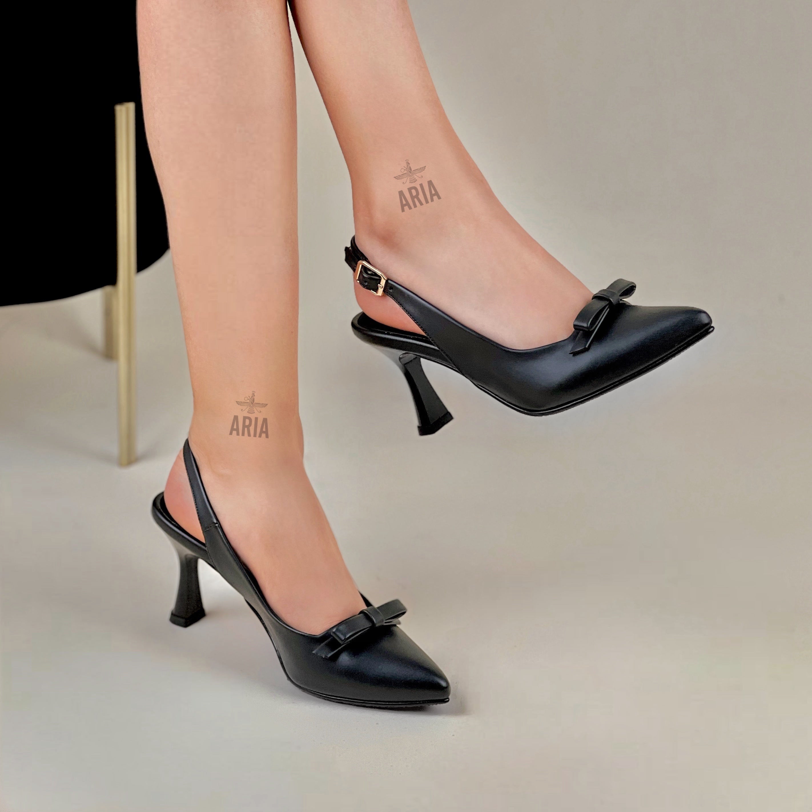 Stiletto Selena Negro Mate