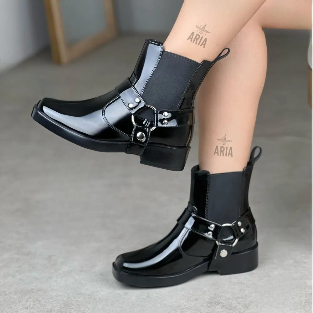 BOTIN DAKOTA NEGRO CHAROL