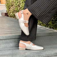 Flat Leila Hueso Charol