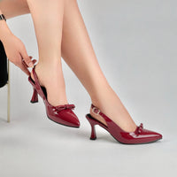 Stiletto Selena Vino Charol