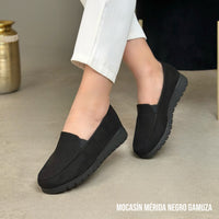 Mocasín Mérida Negro Gamuza
