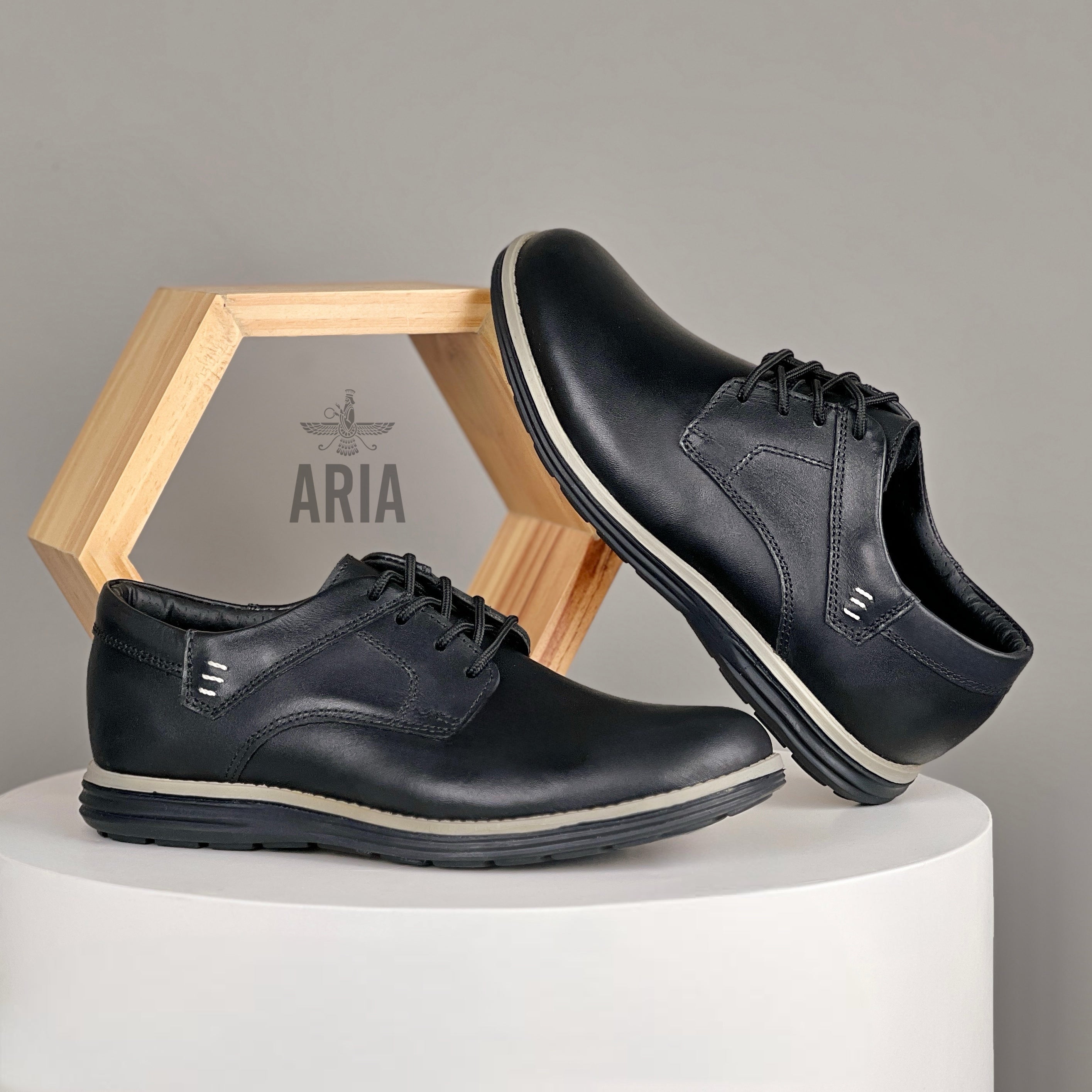 Mocasin Fabricio Negro Greige