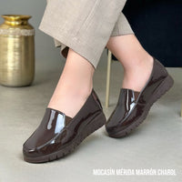 Mocasín Mérida Marron Charol