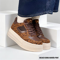Sneaker Donna Marrón/Print