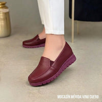 Mocasín Mérida Vino Cuero