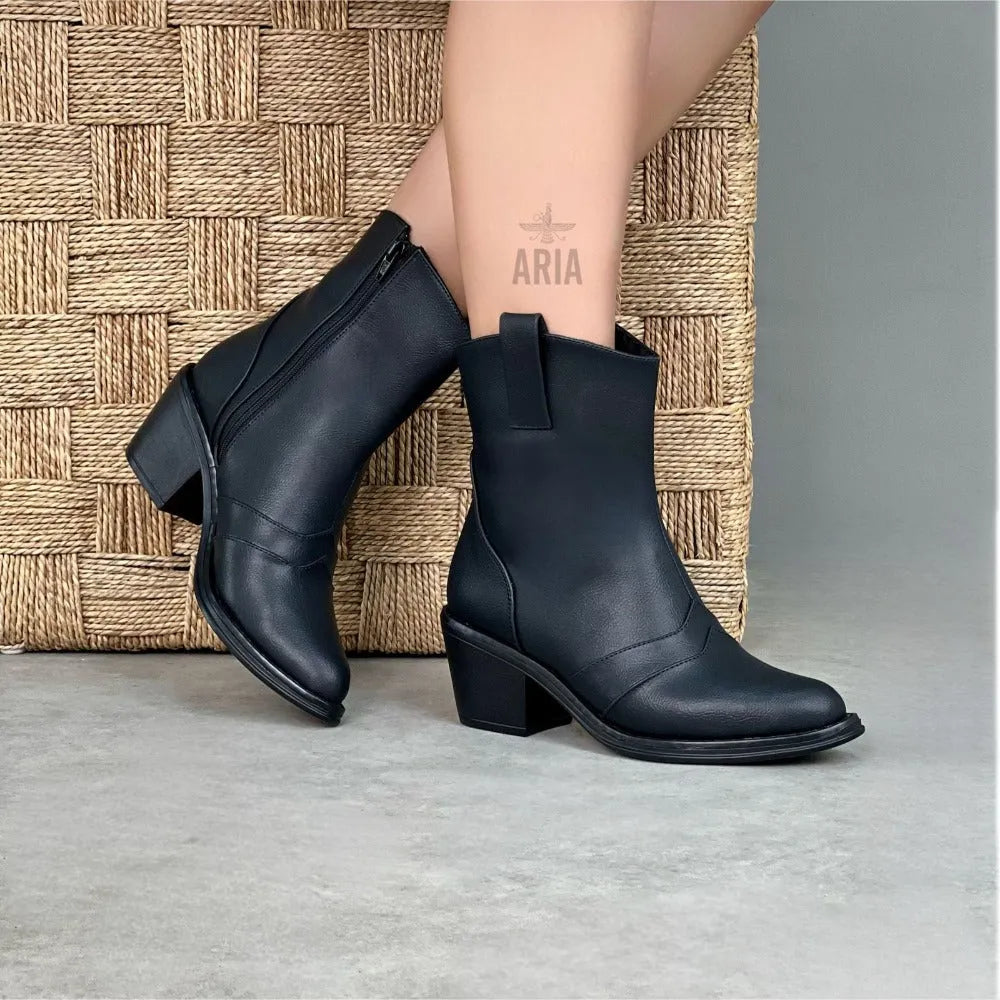 BOTIN HOUSTON NEGRO LISO