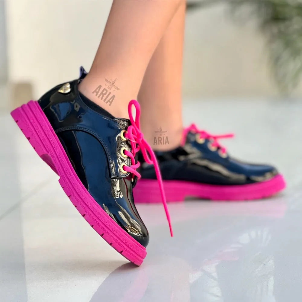 OXFORD ADA NEGRO - FUCSIA