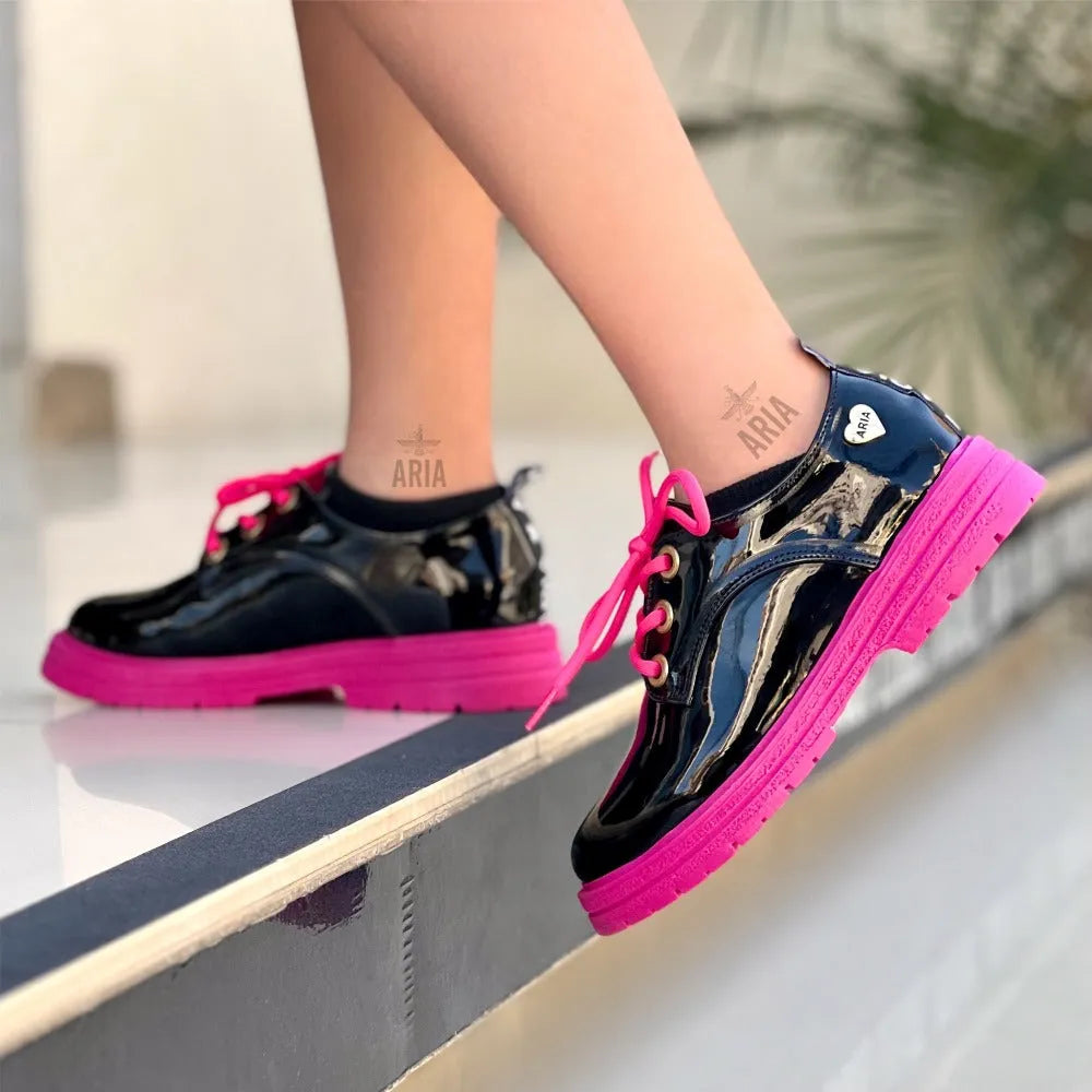 OXFORD ADA NEGRO - FUCSIA