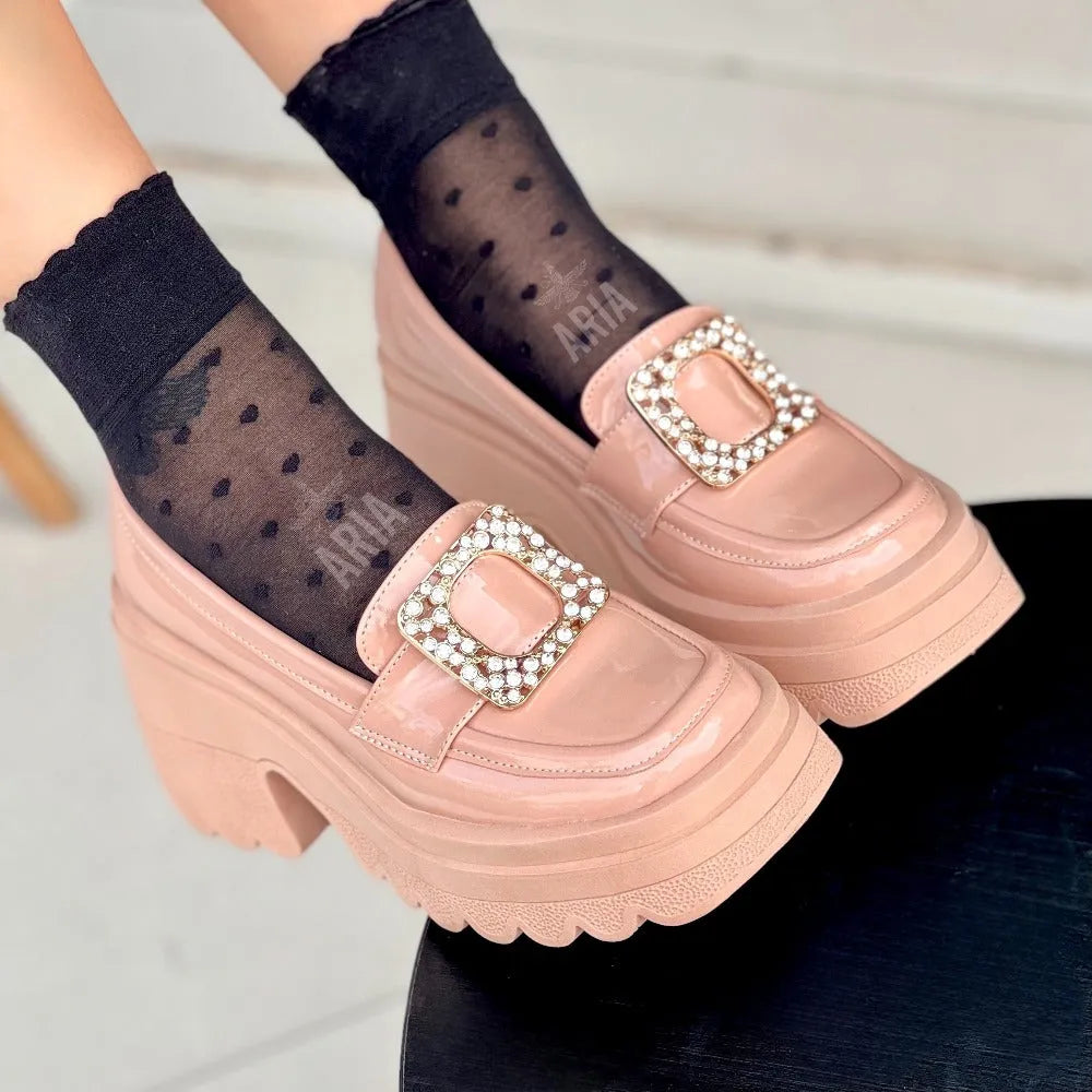 MOCASIN ADELE NUDE CHAROL