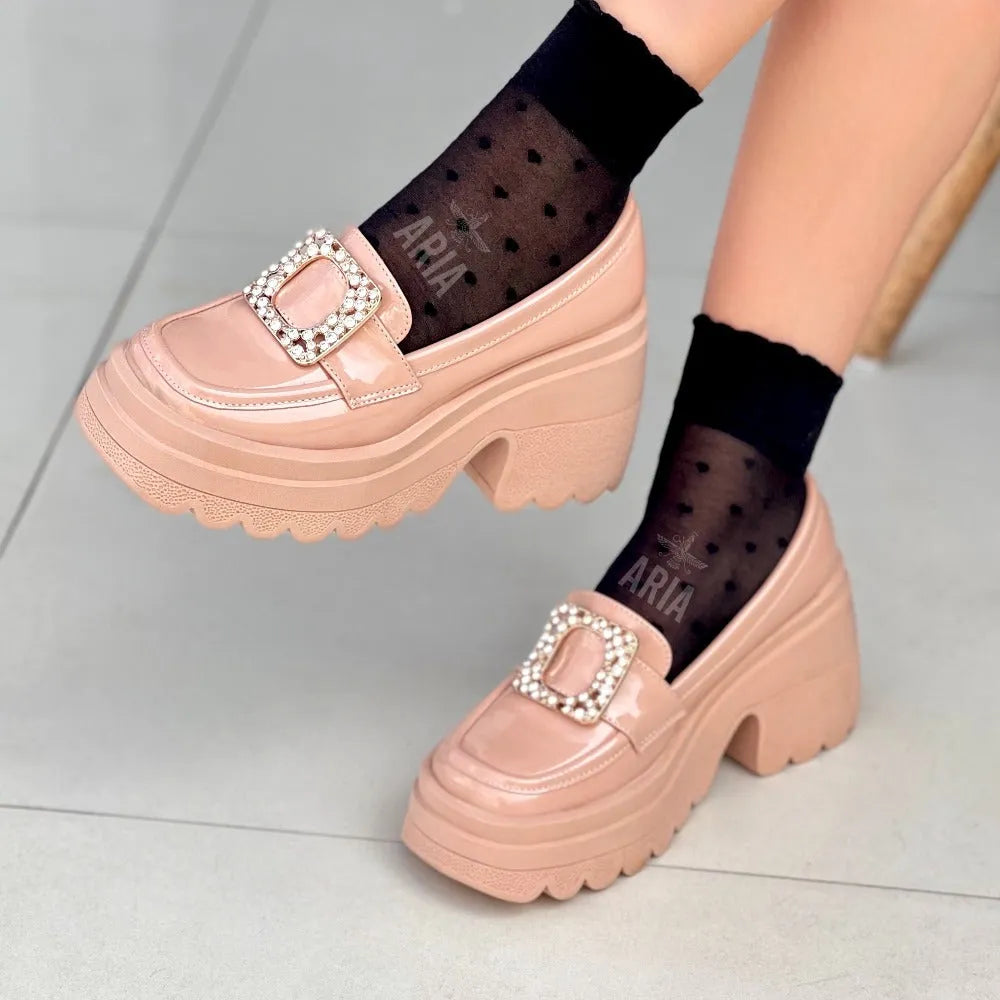 MOCASIN ADELE NUDE CHAROL