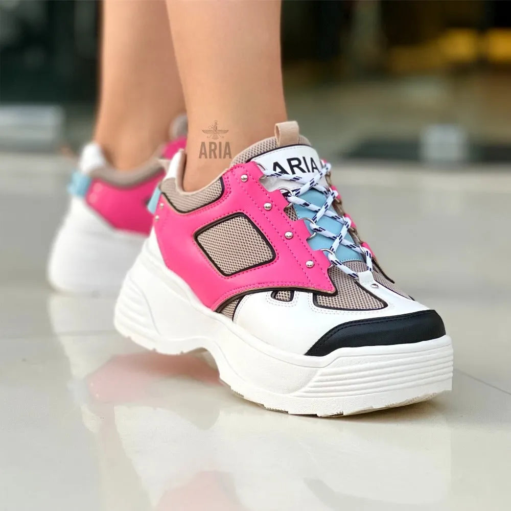 SNEAKER KEYKO BLANCO FUCSIA