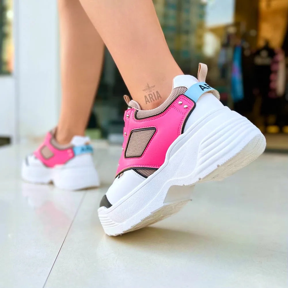 SNEAKER KEYKO BLANCO FUCSIA