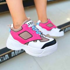 SNEAKER KEYKO BLANCO FUCSIA