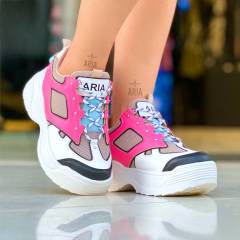 SNEAKER KEYKO BLANCO FUCSIA