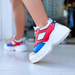 SNEAKER KEYKO BLANCO ROJO AZUL